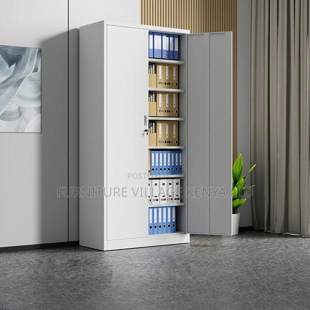 Cabinets: Flexible Shelving 2-Door Metallic Storage Cabinet - thumbnail 6
