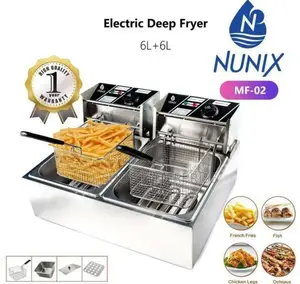 Deep Fryer##Nunix Double Stainless Steel Double Deep Frye