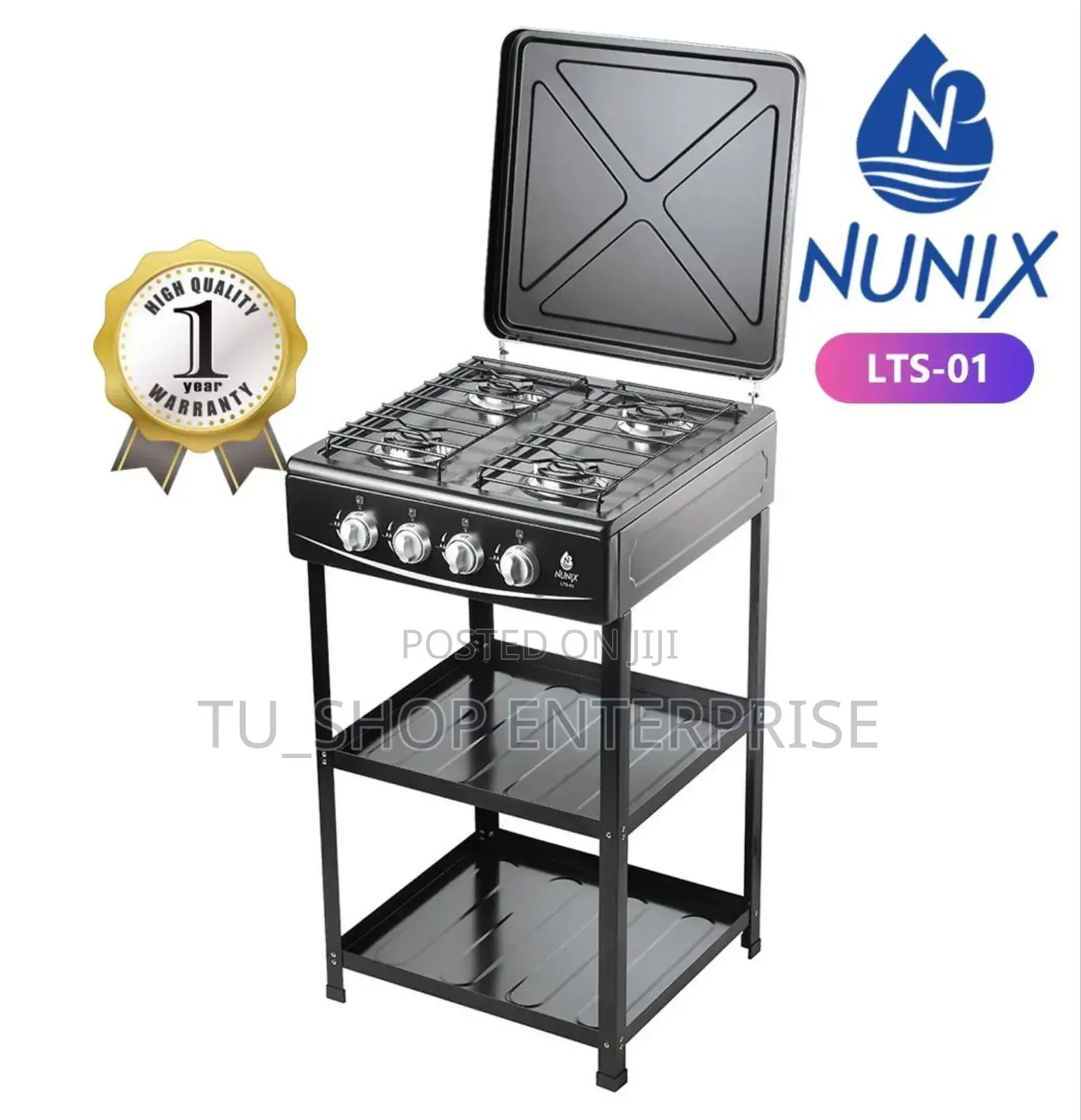 Nunix Full Gas Standing Cooker With Shelf