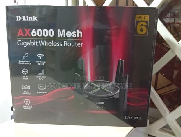 D-Link Dir-X6080z Ax6000 Wi-Fi 6 Gigabit Mesh Router - thumbnail 3