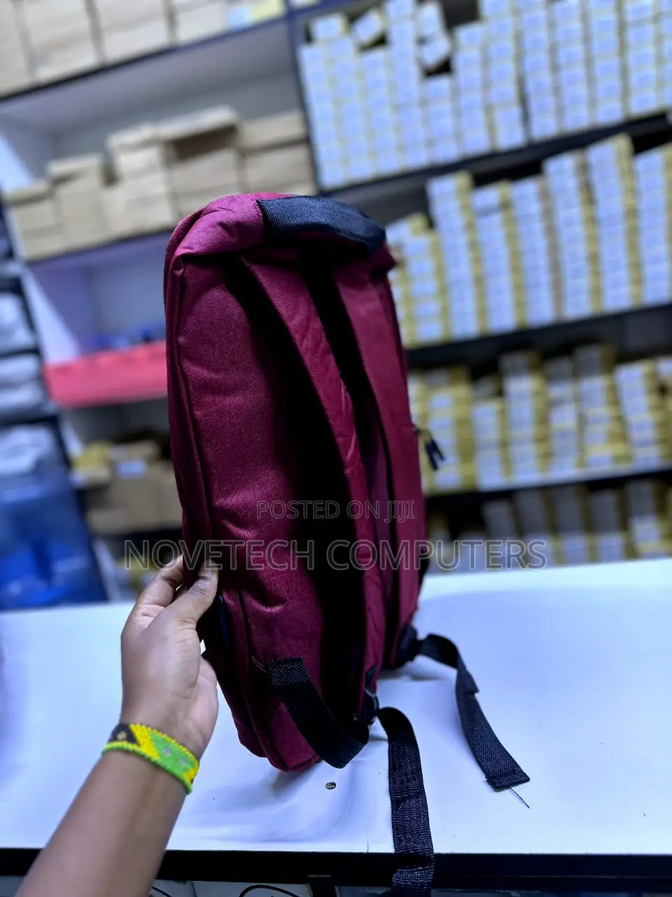 Antitheft Back Pack Laptop Bag Maroon