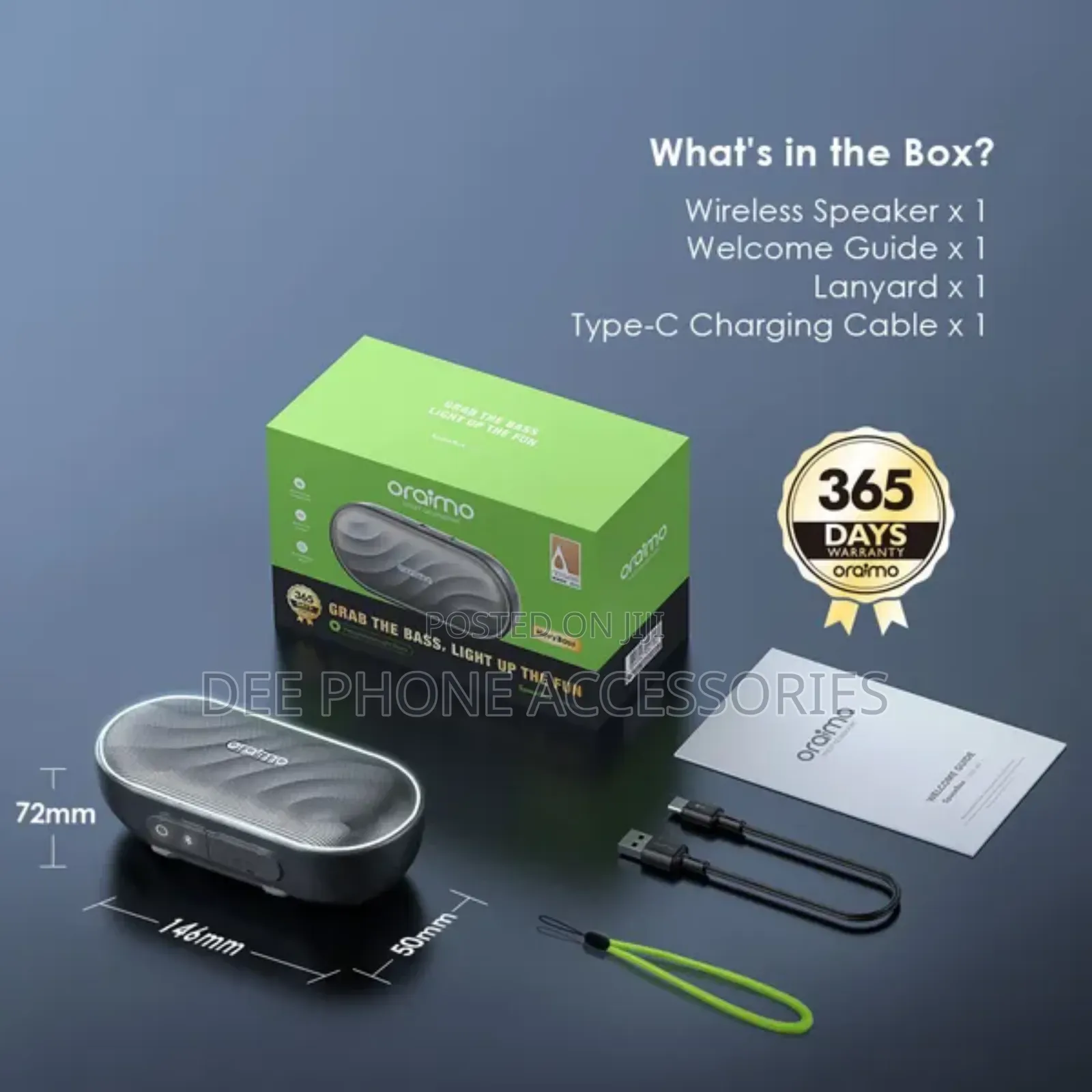Oraimo Space Box 8w Wireless Speaker