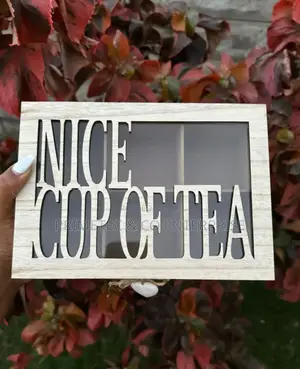 New Wooden Tea Bag Holder ,With a Glass Top