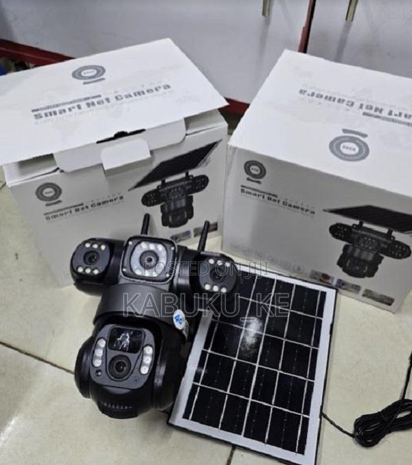 Triple Lens 4g Solar Camera Outdoor Surveillance CCTV Camera