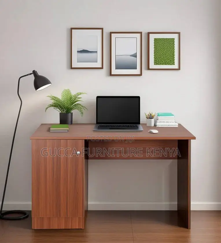 Office Desk:1200mm Unity Writing Table in Walnut Finish