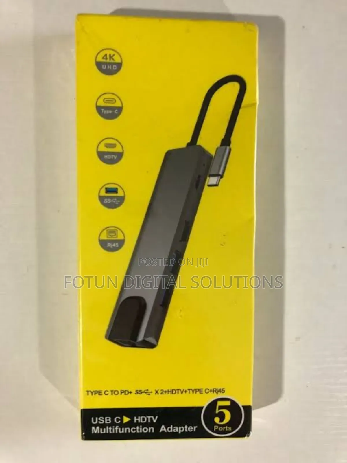 Type-C 5-in-1 Adapter – Compact Hub for Usb Hdmi Expansion