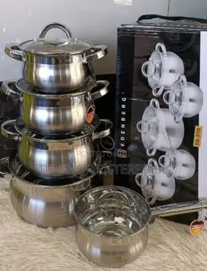 10 Pieces Edenberg Eb-3719 Stainless Steel Cookware Set