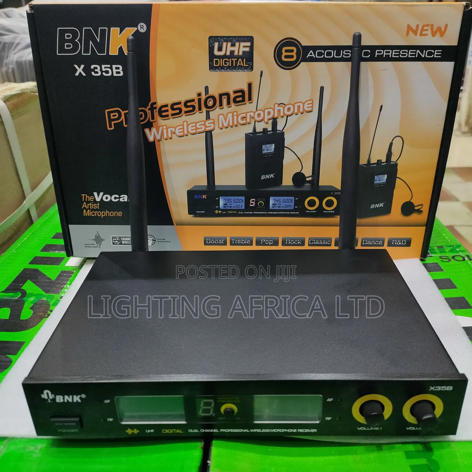 BNK X35b Lapel Dual Tie Microphone Wireless Proffesional