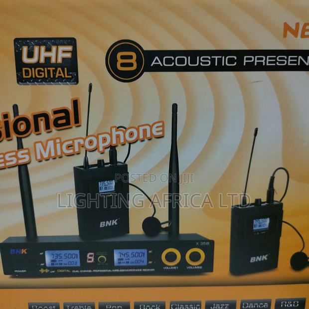 BNK X35b Lapel Dual Tie Microphone Wireless Proffesional - thumbnail 2