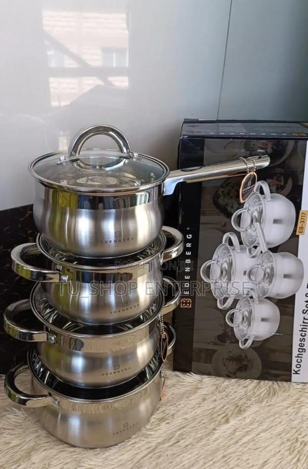 10 Pieces Edenberg Eb-3719 Stainless Steel Cookware Set