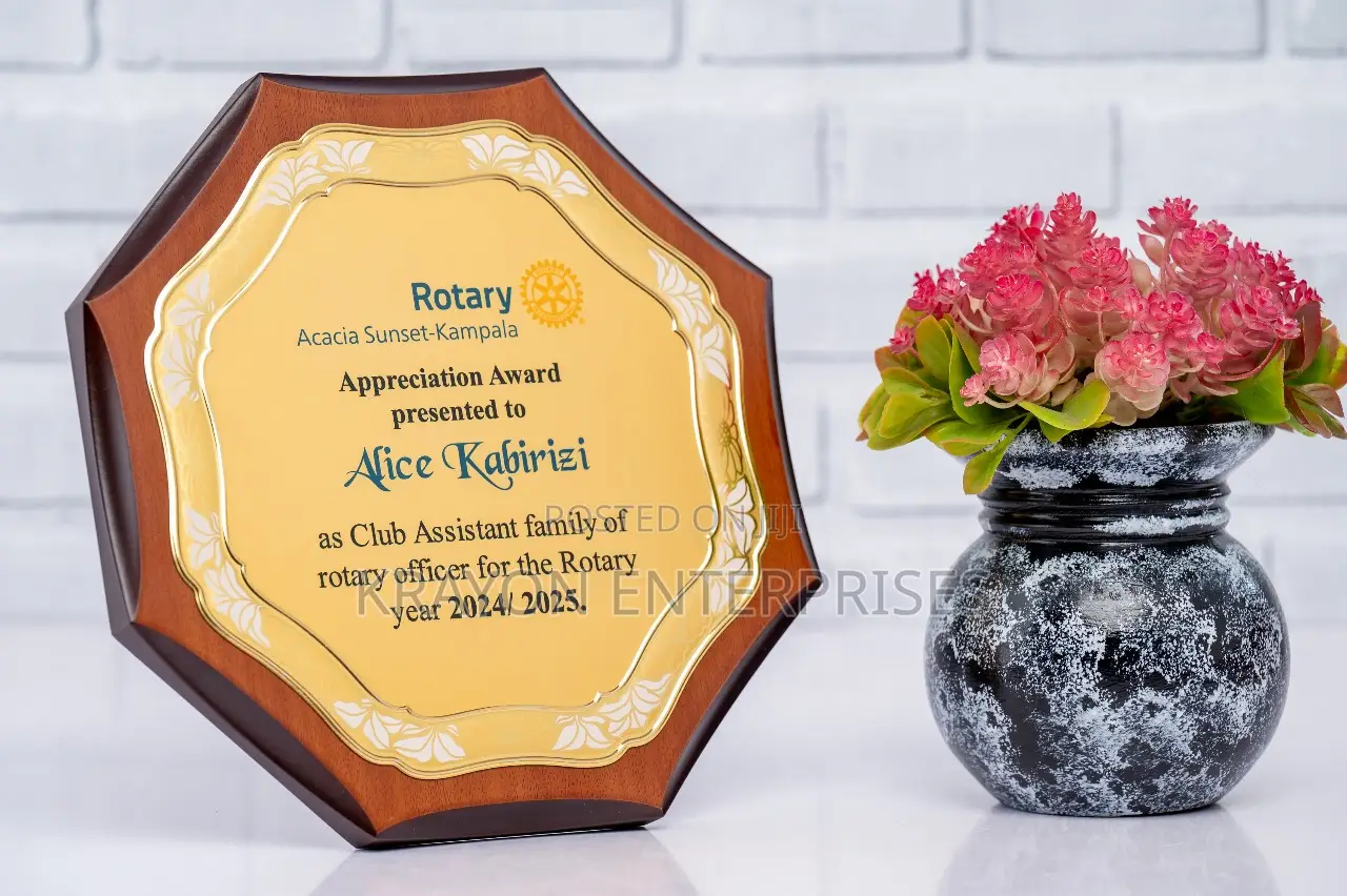 Octagon Wooden Award