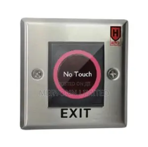 Sleek Stainless Steel No Touch Exit Button