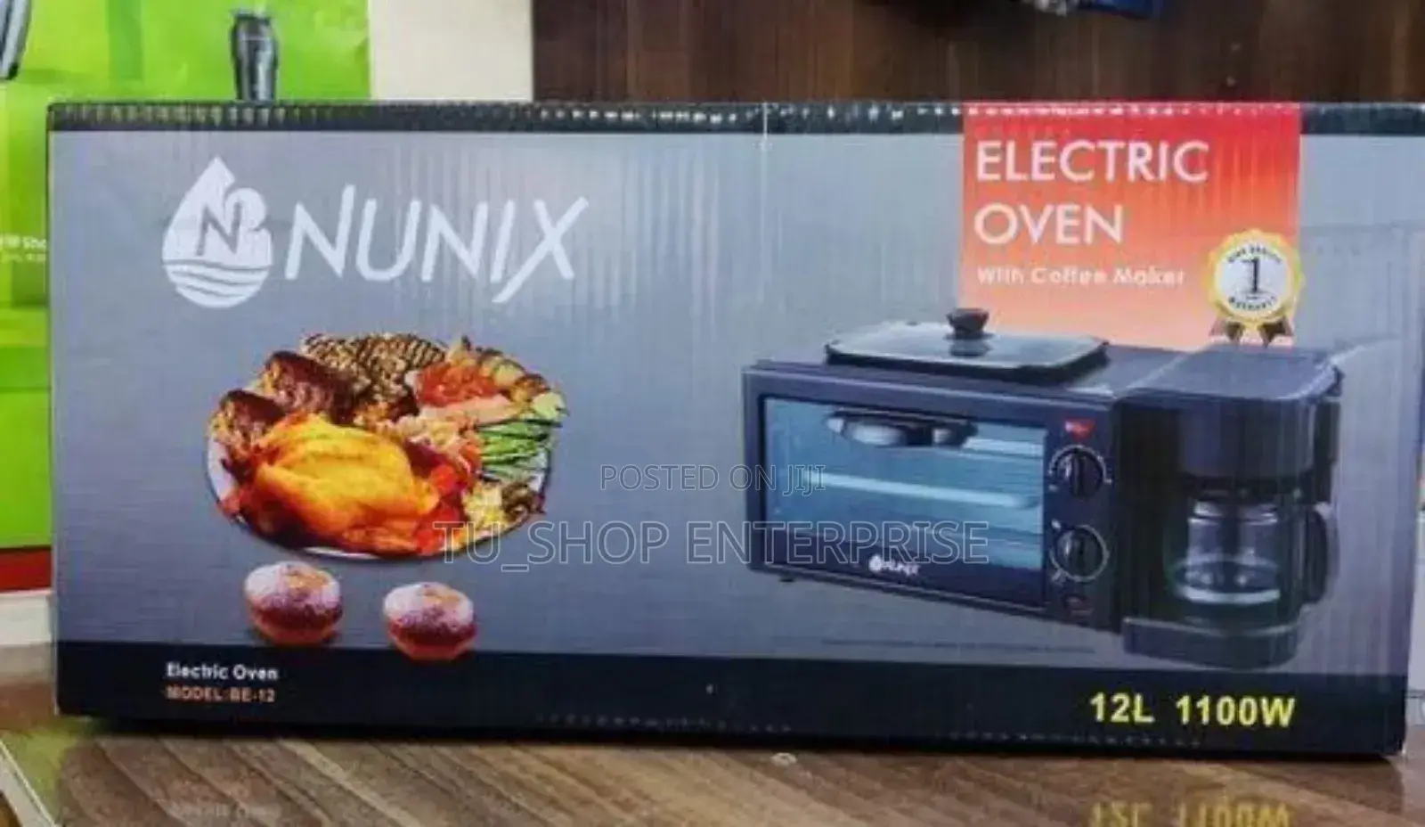 Nunix 3 in 1 Breakfast Maker; Toaster,Oven, Coffee Maker