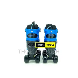 Blue Size 28 to 31 Adjustable Kids Quad Skates Shoes Only
