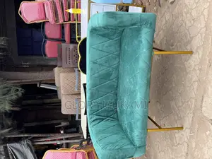 Green Velvet Waiting Bench
