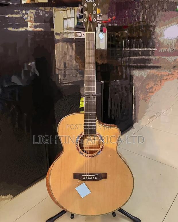 New Size 41 Sleek Semi Acoustic Timber Brown Box Guitar