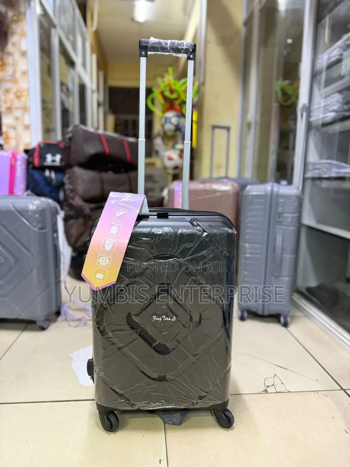 Black' Quality Rubber Small Suitcase for Only