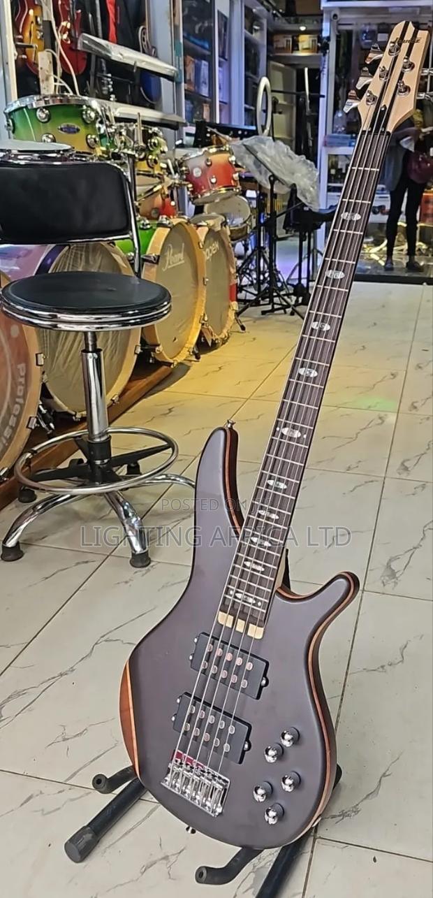 Complete 5 String Ibanez Sleek Bass Guitar Plus Free Stand - main view