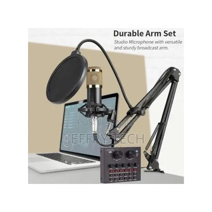 Bm800 Condenser Microphone Kit + V8 Sound Card