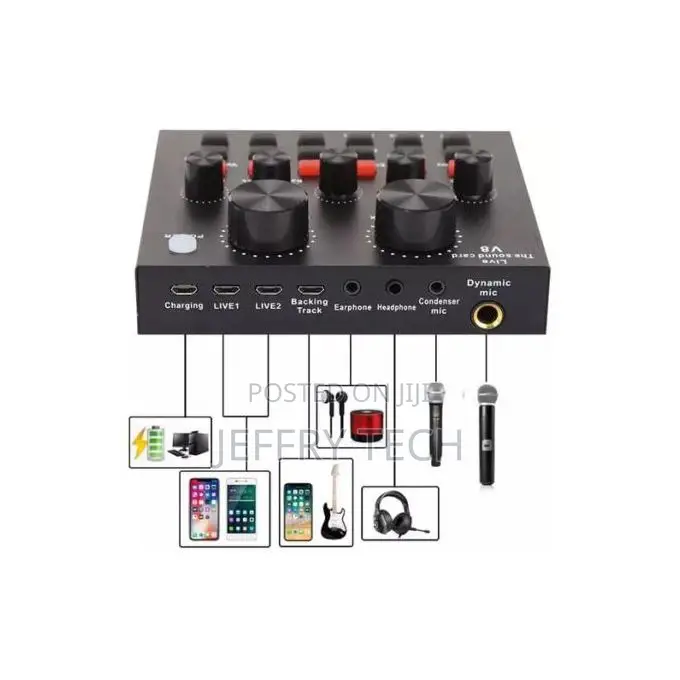 Bm800 Condenser Microphone Kit + V8 Sound Card