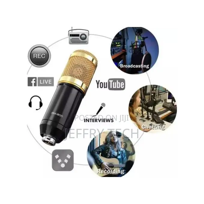 Bm800 Condenser Microphone Kit + V8 Sound Card