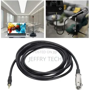 2m Professional Microphone Cable – 3.5mm Jack Male to 3-Pin
