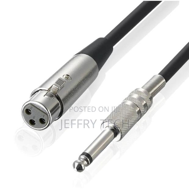 1/4 Inch Jack, 6.5mm Male to XLR Female, Mono Cablel - 3m