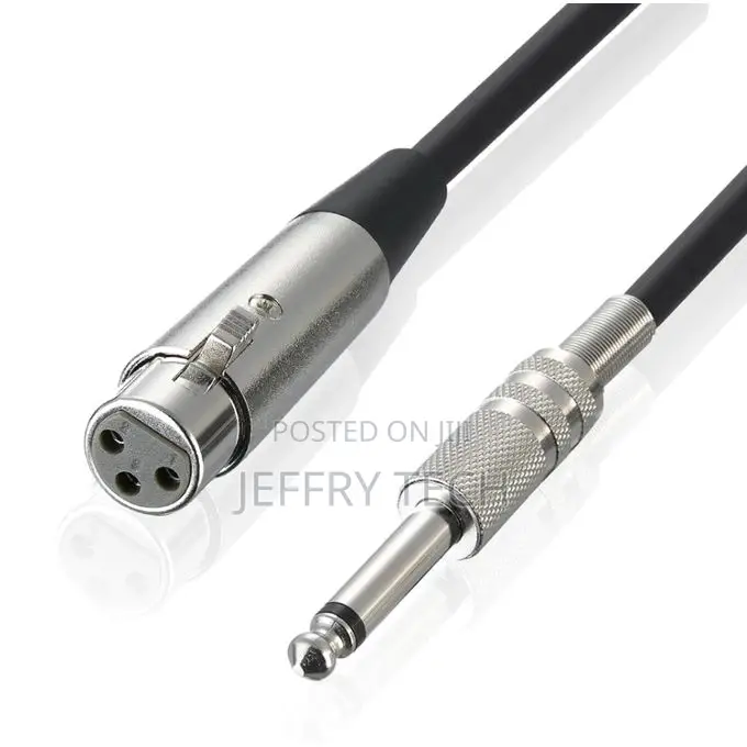 1/4 Inch Jack, 6.5mm Male to XLR Female, Mono Cablel - 3m