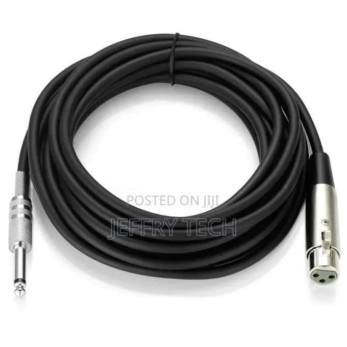 1/4 Inch Jack, 6.5mm Male to XLR Female, Mono Cablel - 3m