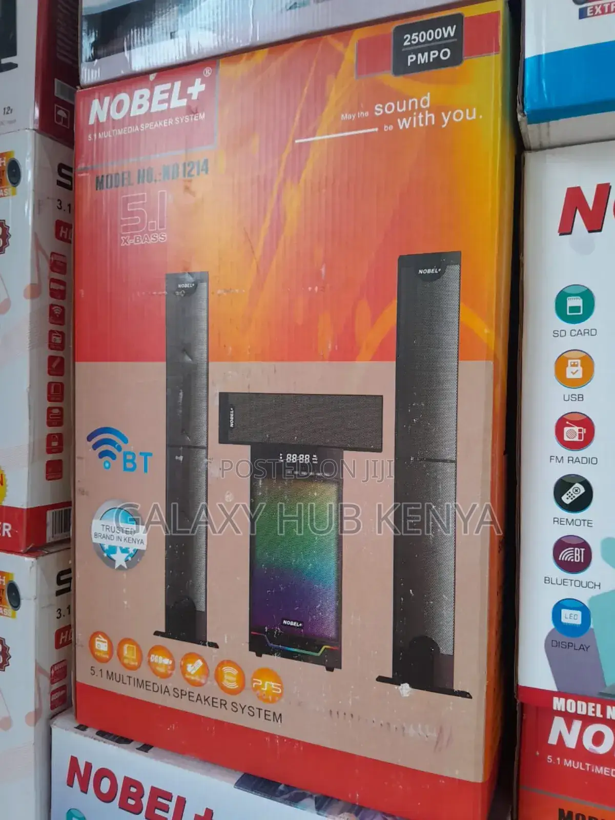 Nobel Plus 5.1 Subwoofer Nb-1214 Home Theater 22000w Pmpo