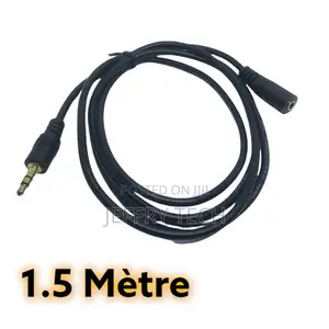Aux Audio 3.5 Mm Jack Male to 3.5 Mm Stereo Jack Female 1.5m
