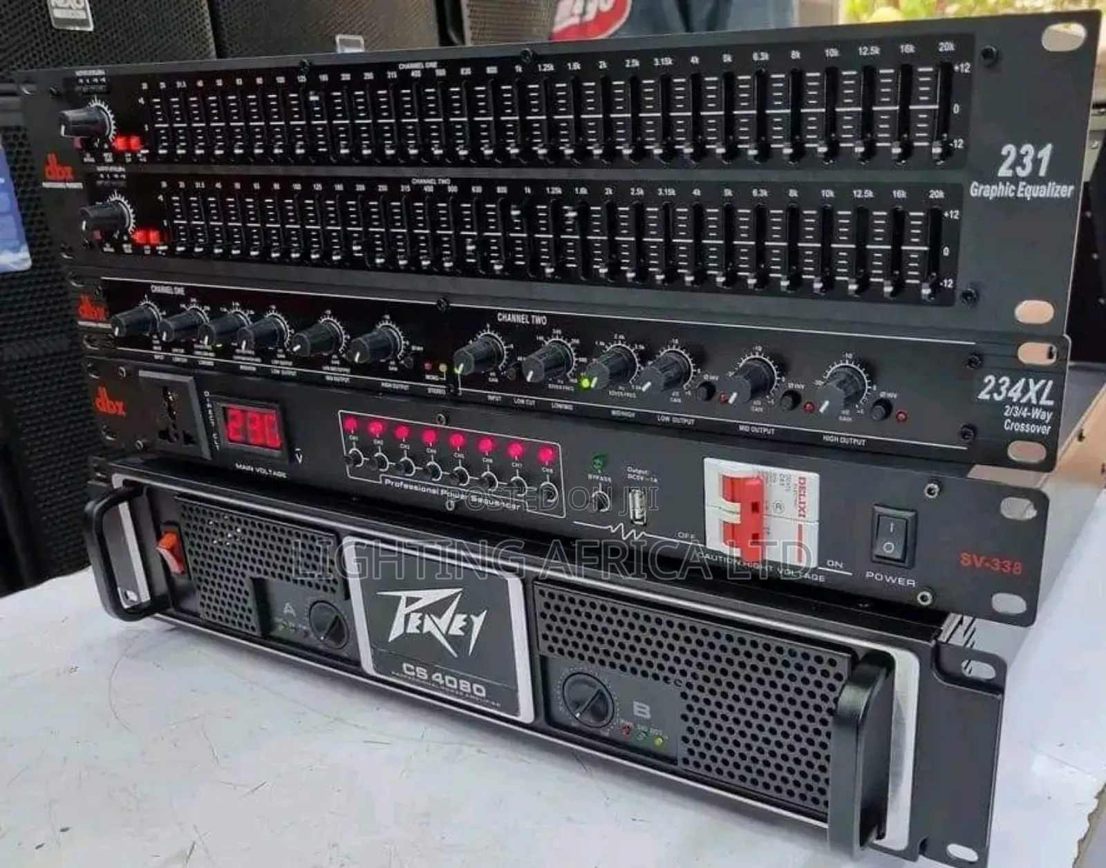 Peavey Cs4000 + Graphics Equalizer + Crossover + Power Seque