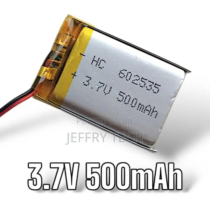 3.7v, 500mah Lithium Battery