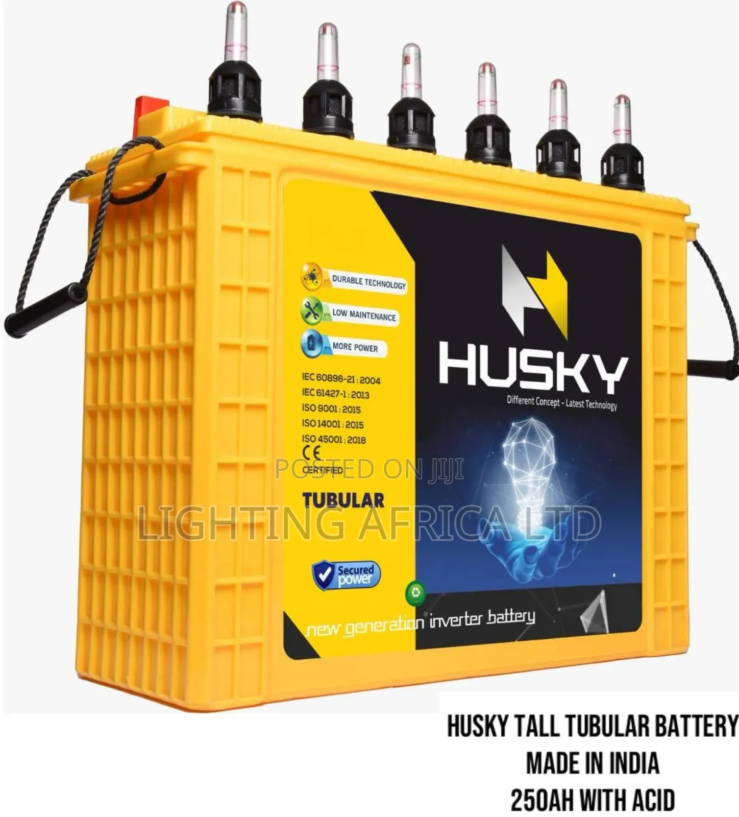 Husky 250ah/12v Tall Tubular Wet Cell Solar Battery