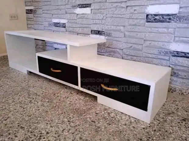 Nice White Black Tv Stand With Drawers - main view