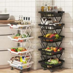 5 Tier Collapsible Fruit Rack Movable - thumbnail 2