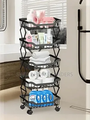 5 Tier Collapsible Fruit Rack Black