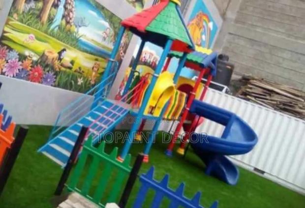 Kids Playground Green Soft Artificial Grass Carpet - main view
