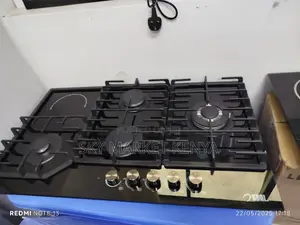Khal 4 Gas(1 Wok) + 1 Electric Ceramic Plate Hob,Black 90cm