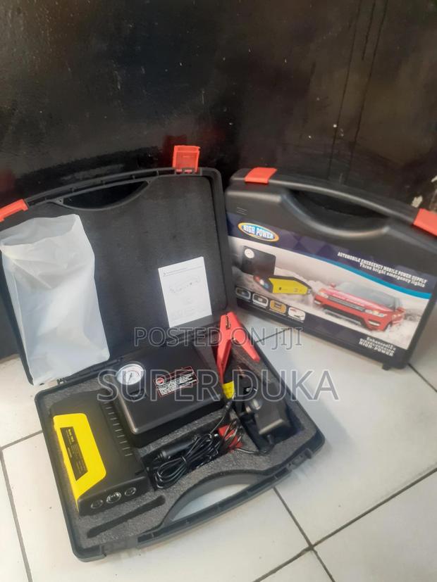 Car Jump Starter Kit Power Bank. High Power Car Inflator