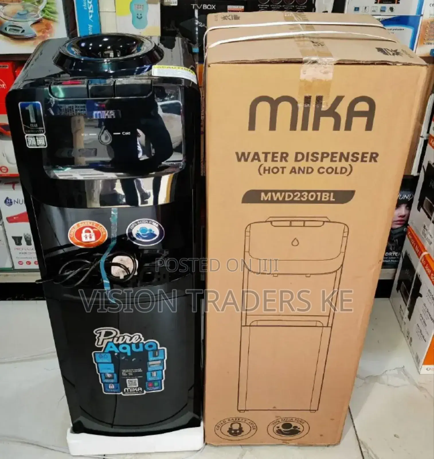 Mika 2taps Hot and Cold Top Load Water Dispenser