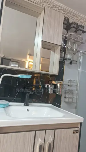Biege Vanity Cabinet