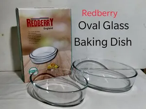 Redberry Glass Oval Baking Dish a Set of 2pcs
1.6/2.4ltrs At