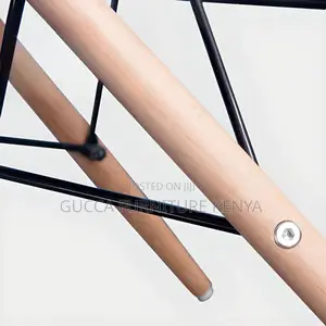 Home Chairs:Eames Padded Side Chair With Wood Grain Legs