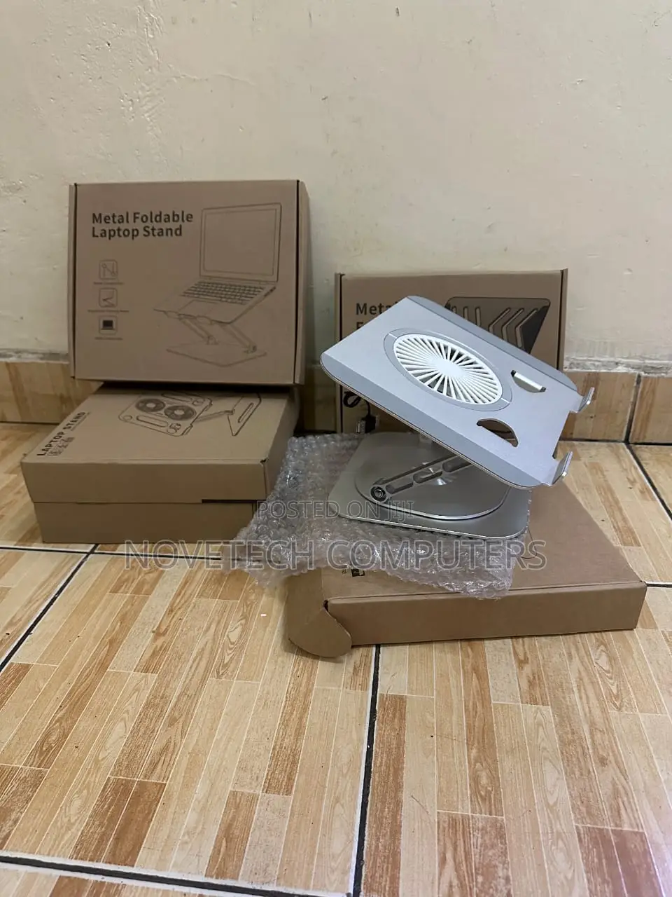 Laptop Stand With Cooling Fan and 360° Rotating Base