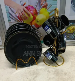  *12 Piece Black Quality New Dinner Set