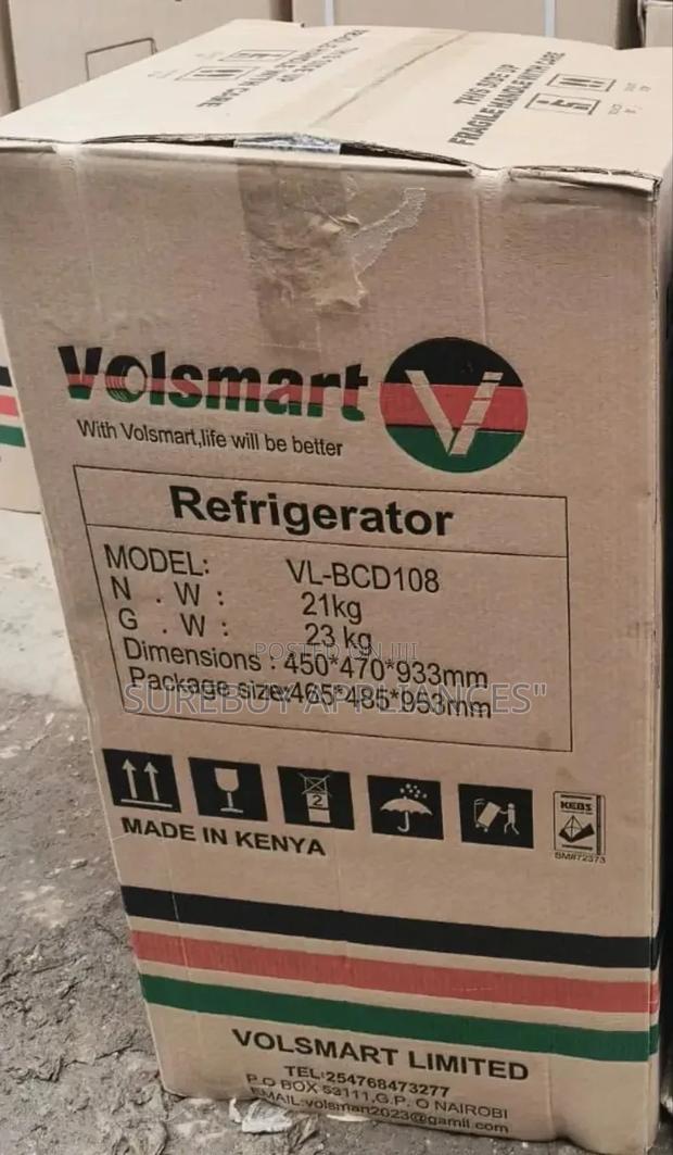 Volsmart 108litres Double Door Vl-BCB Fridge Freezer