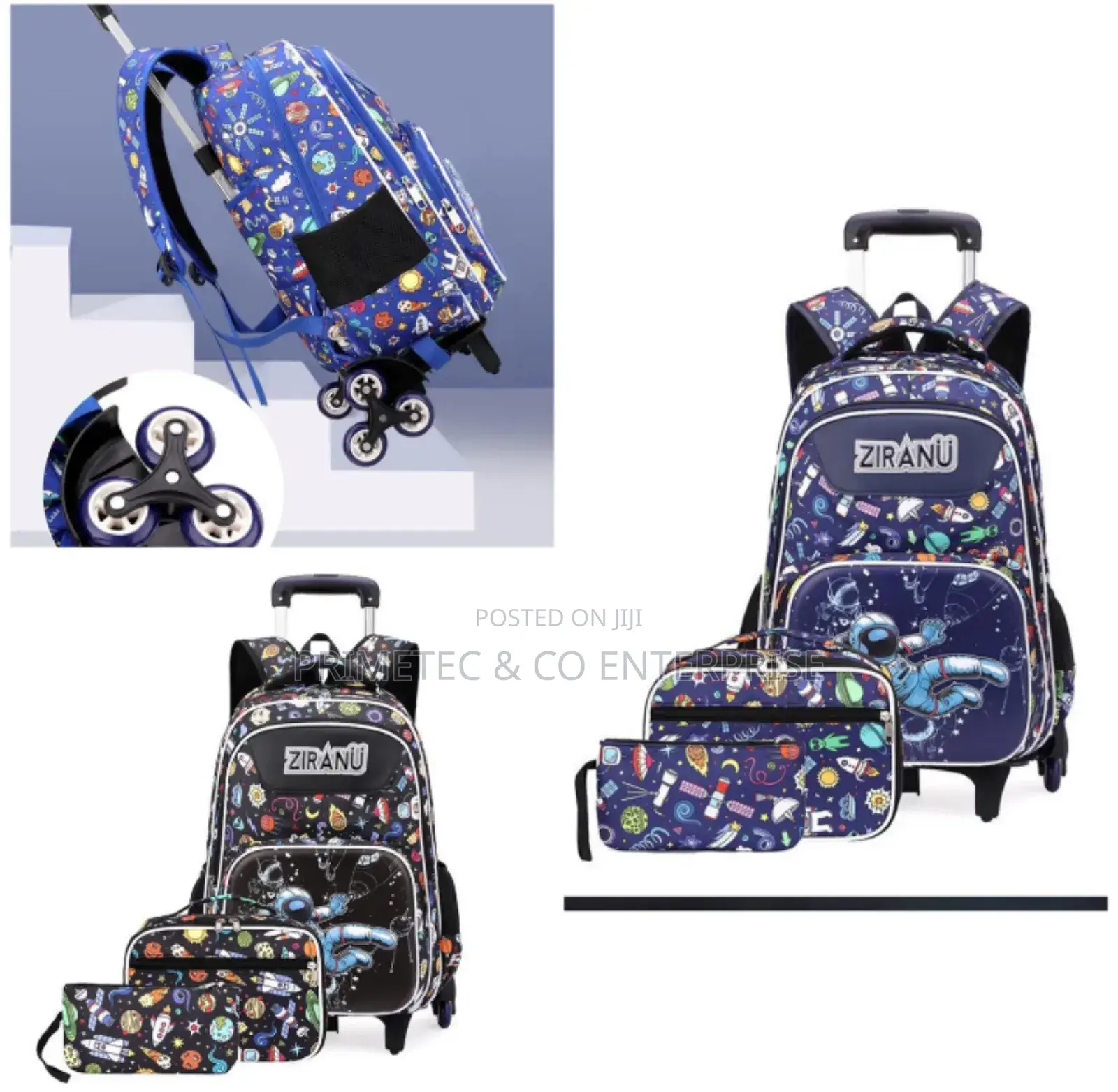 6 Wheel Ziranyu School Wheeled Backpack