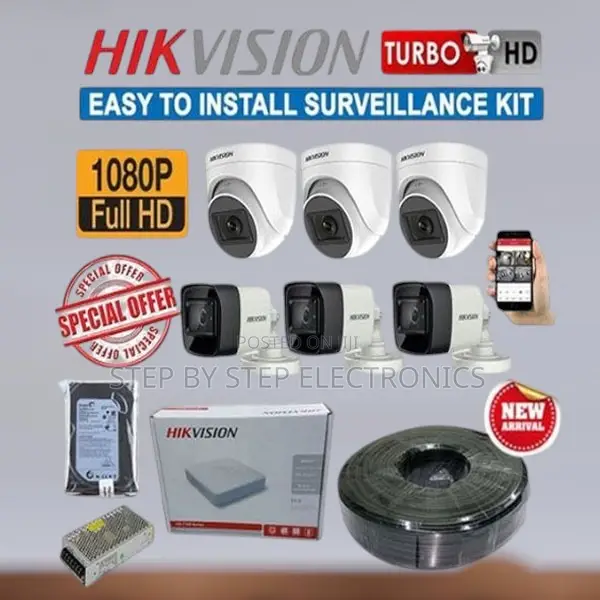 Plug and Play Hikvision 6 1080p CCTV Cameras Full Package