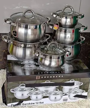 Cookware! 12 Pieces Stainless Steel Edenberg Set